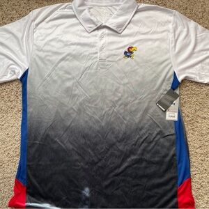 Men's Colosseum Gray Kansas Jayhawks Magic II Polo